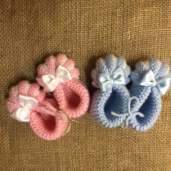 Knitted booties