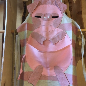 Children's apron Pig pink