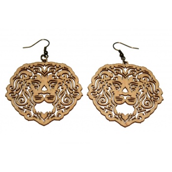 Earrings "Lion's mane" KÕ82 Thin