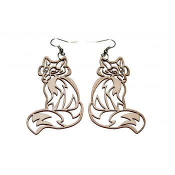 Earrings "Sitting fox" KÕ101 Thin