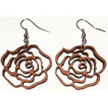 Earrings "Rose" Medium KÕ01 Ebonized