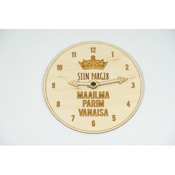 Parking clock "Siin pargib maailma parim vanaisa" PK50