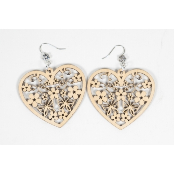 Earrings Heart with butterflies KÕ123