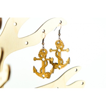 Earrings "Anchor" KÕ24 bamboo 