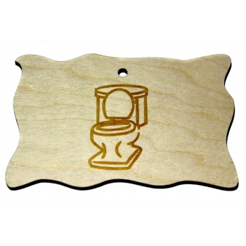 Plywood sign "Toilet" Small 