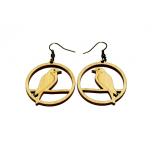 Earrings "Bird on a branch"