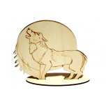 Howling wolf on a base 