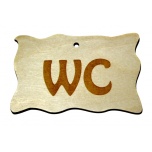 Plywood sign "WC" Small VS25