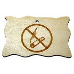 Plywood sign "No smoking" Small VS40