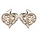 Earrings "Heart with ornament" KÕ96