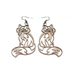 Earrings "Sitting fox" KÕ101 Thin