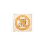 Plywood sign ''Label Prohibition of garbage'' S04