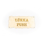 Plywood sign "Lükka/Push'' S01