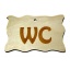 Plywood sign "WC" Small VS25