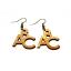 Earrings "ABC" Ebonized