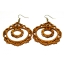 Earrings "Two-piece ornament" KÕ19 Ebonized