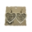 Earrings "Heart with flowers" KÕ66 Thin