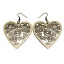 Earrings "Heart with flowers" KÕ66 Thin