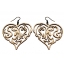 Earrings "Heart with ornament" KÕ96