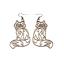 Earrings "Sitting fox" KÕ101 Thin