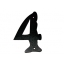 Metal number "4" Met nr 4