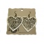 Earrings "Heart with flowers" KÕ66 Thin