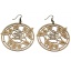 Earrings "Rose in a circle" KÕ76 Thin