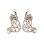 Earrings "Sitting fox" KÕ101 Thin